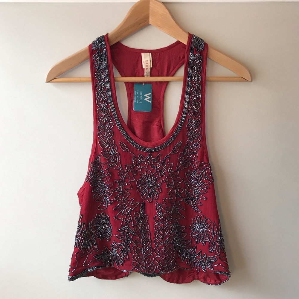 Red Beaded Top